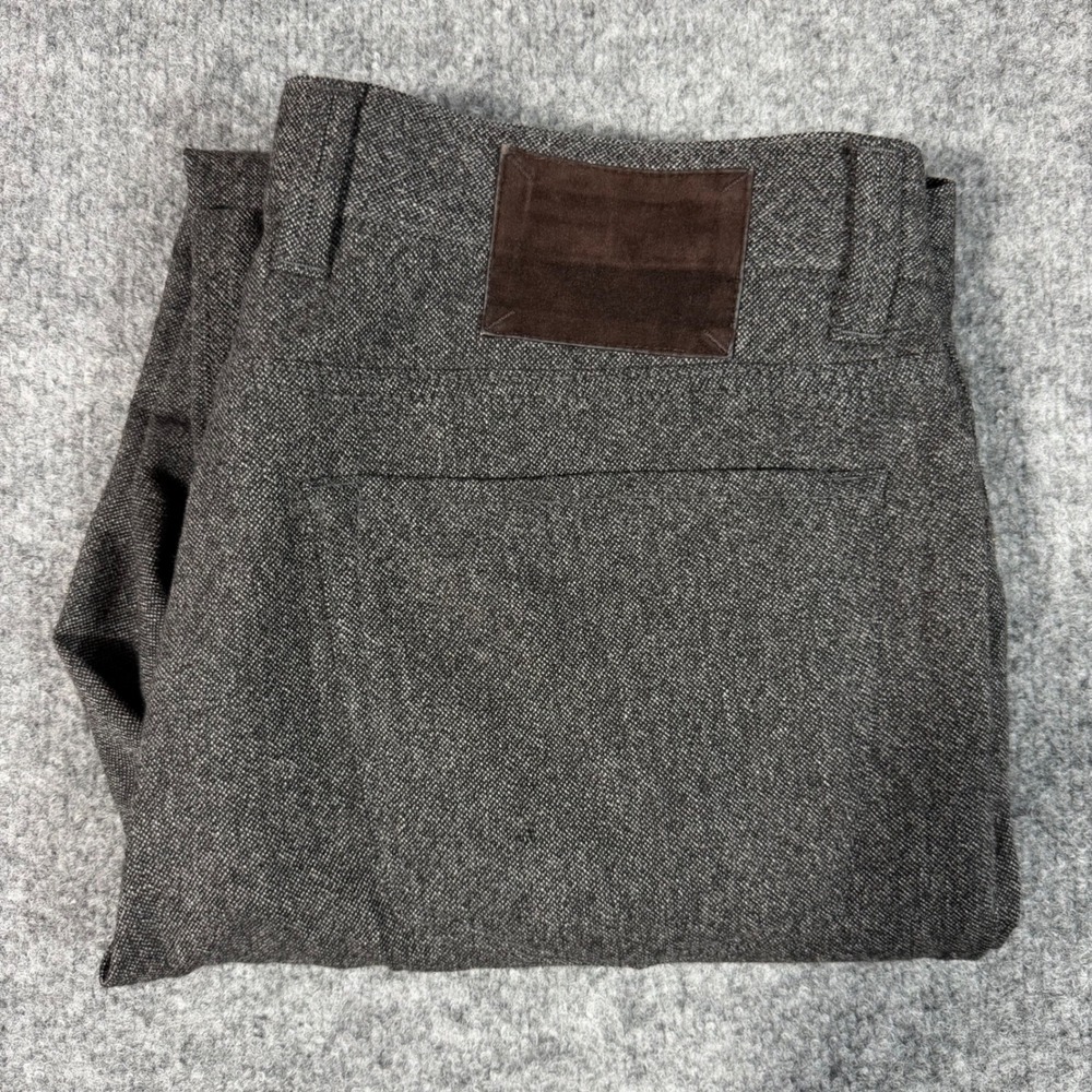 Hiltl Trousers Mens 36x32 Gray 100% Wool Textured Flat Front Designer Pants GUC